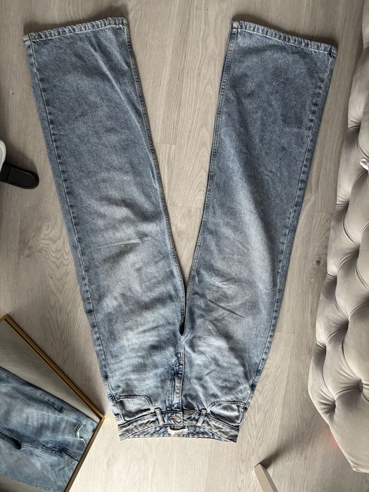 Jeansy dzwony wysoki stan 36