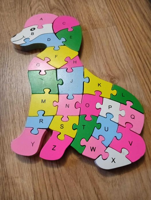 Puzzle edukacyjne drewniane piesek