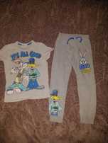 Zestaw bluzka i spodnie dresowe Looney Tunes Królik Bugs Daffy 128-134