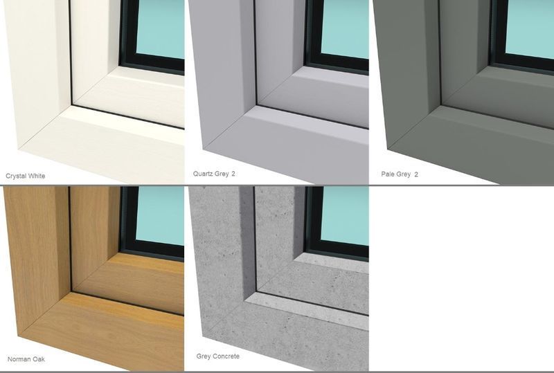 Okno PCV 1765 x 1135 70mm 6-komorowe 2-szybowe dwu-kwaterowe 180x120