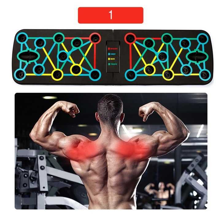 Wielofunkcyjna deska do pompek z uchwytami – push-up trening