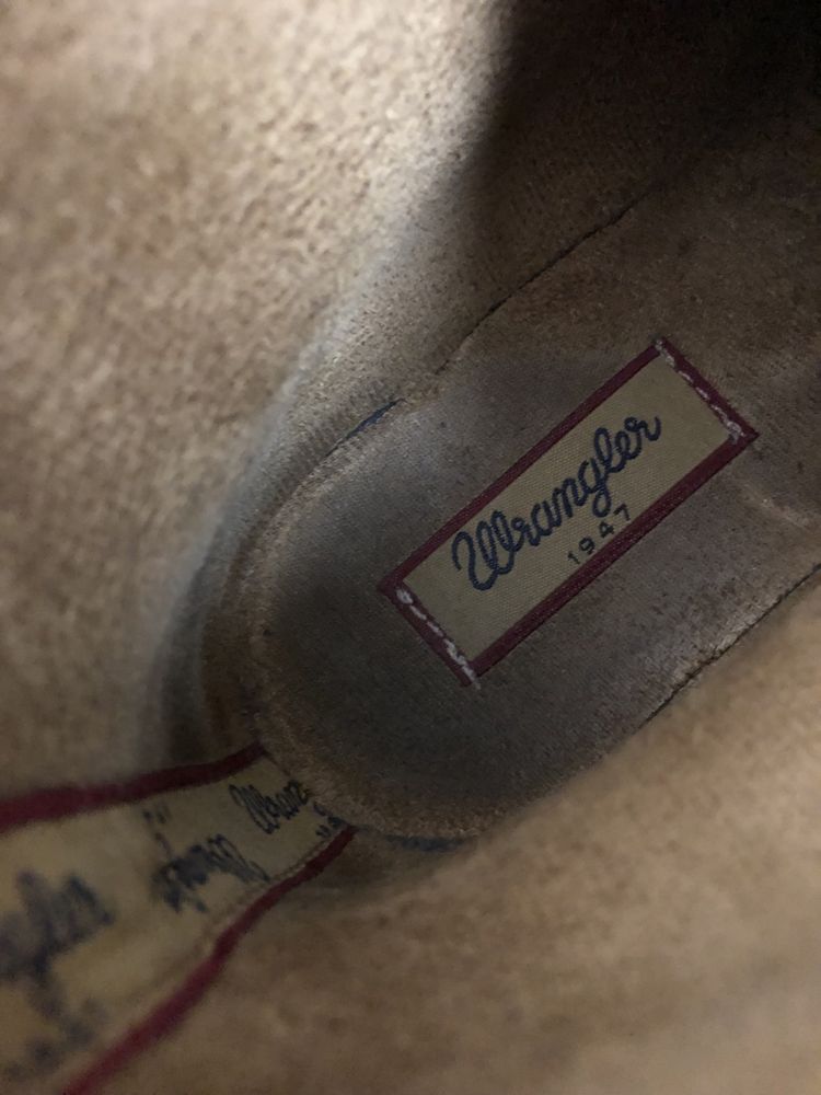 Brązowe damskie buty botki na klocku Wrangler na co dzien 40
