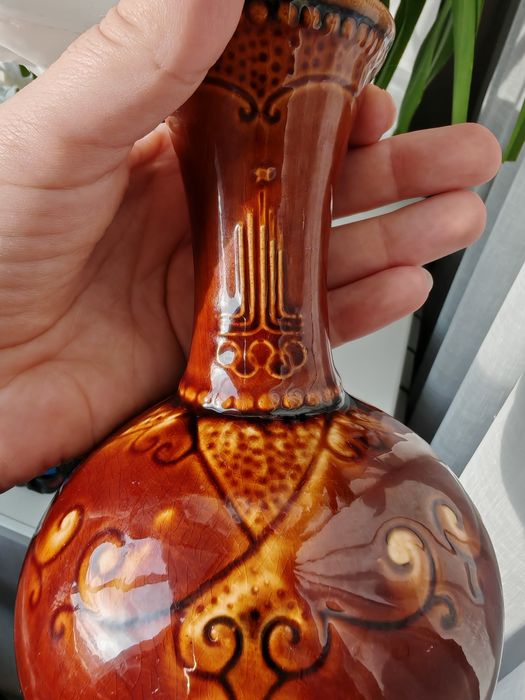 Ваза в стилі майолики олімпіада 80 СРСР СССР без клейма коричнева