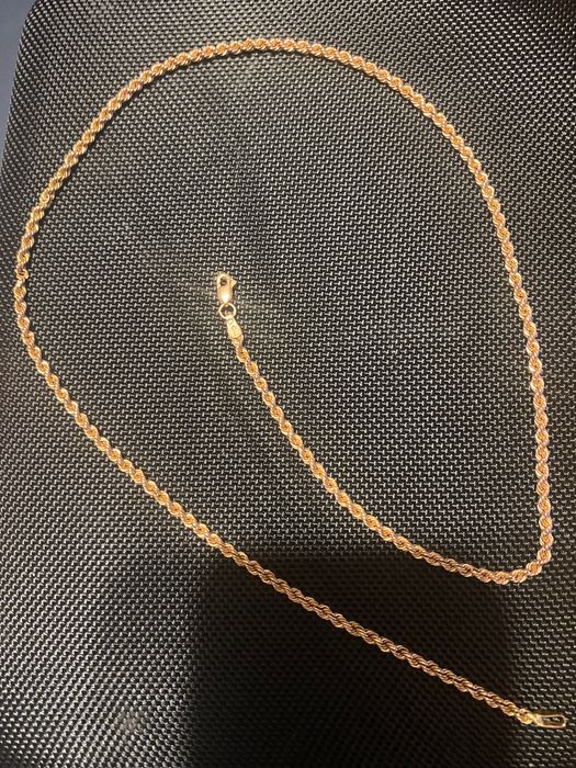 Łańcuszek 50cm złoty próba 585 plecionka