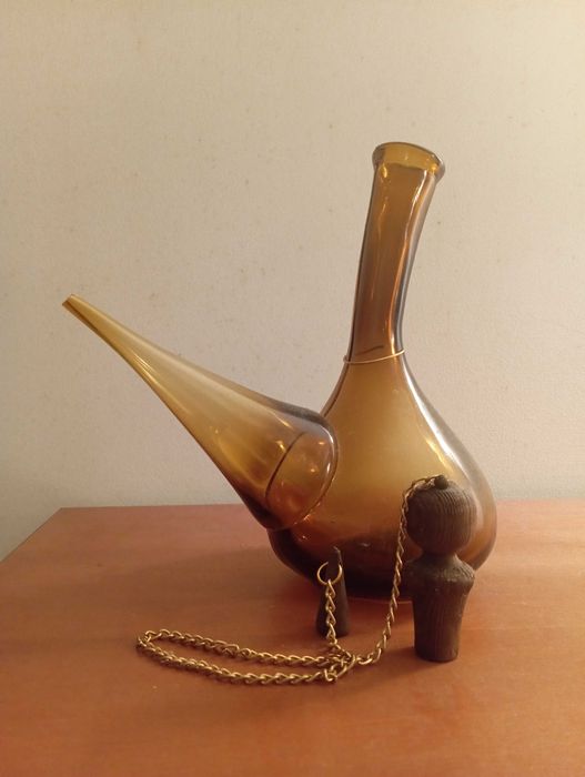 Garrafa de vidro ( Porrón de Cristal Ambar )