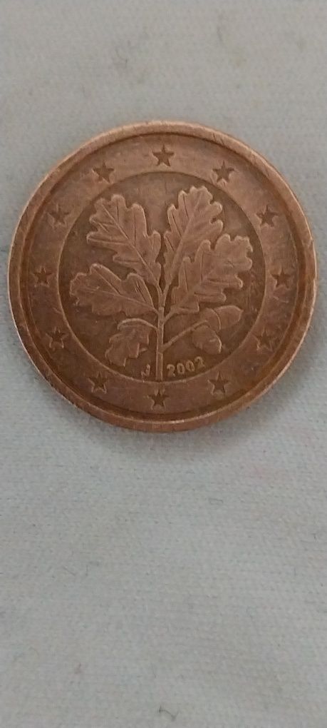 Colecionadores, vendo moeda de 2 cêntimos de 2002 rara com letra J,