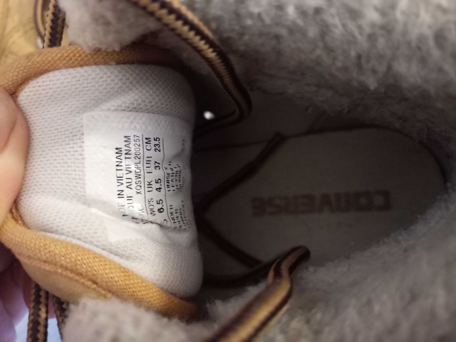 Кеды Converse кожаные утепленные оригинал размер 37.