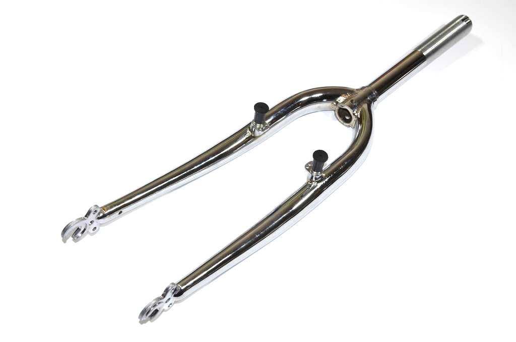 Widelec rowerowy mtb 1" 25,4 koło 24" stalowy solidny CHROM piwot