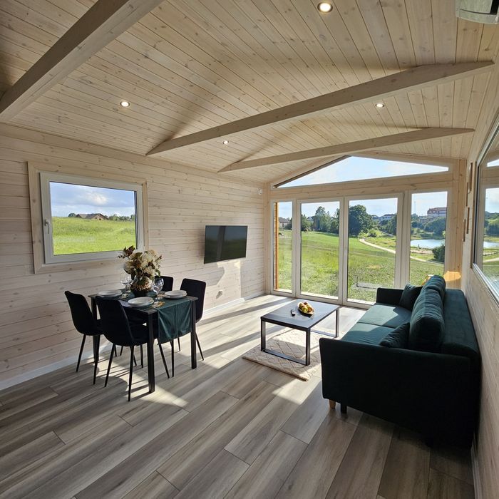 Domek dom Stodoła Wyposażony 44m² nowy  mobilny na kołach holenderski