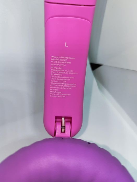 Słuchawki przewodowe dziewczęce różowe