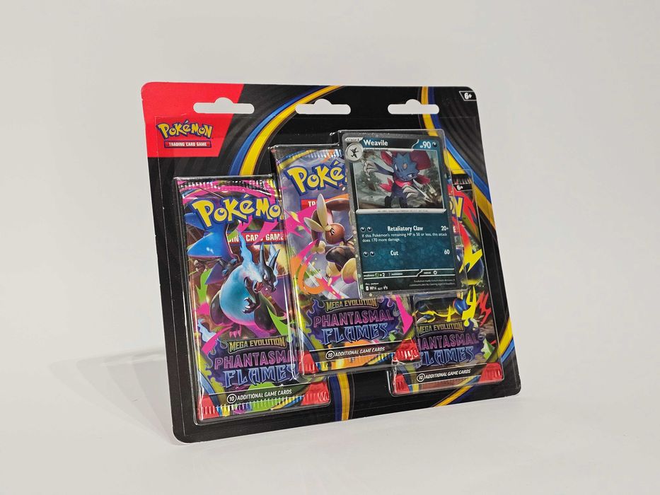 Pokemon TCG: Phantasmal Flames: Weavile 3-Pack Blister