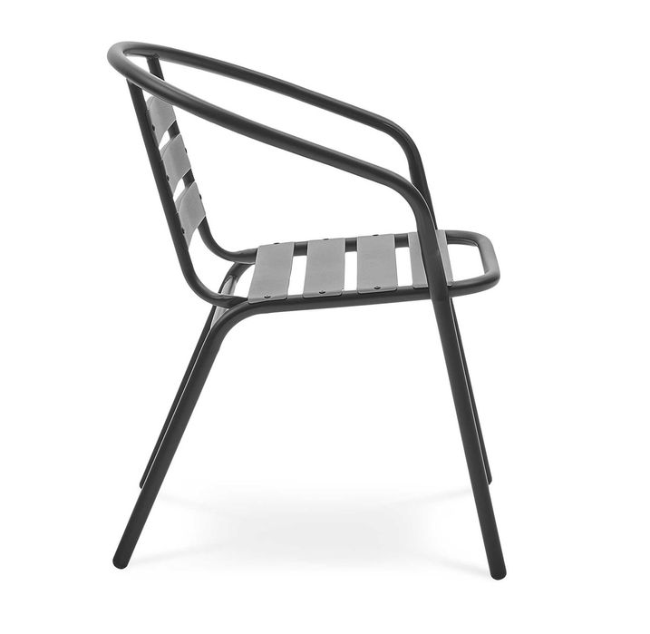 MEBLE Ogrodowe ZESTAW Tarasowy Szklany 4 KRZESŁA + STÓŁ 90x70 cm