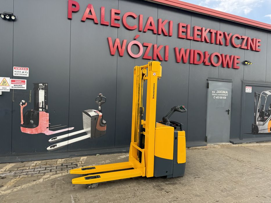 Paleciak elektryczny Jungheinrich 470 cm 1400 kg ERC Z 14 wózek