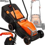 KRAFT&DELE Kosiarka Elektryczna Trawy 2600w Kosz 25l 32cm 20/40/55mm