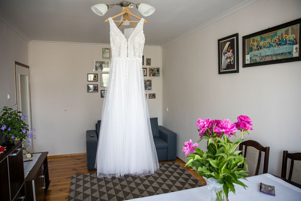 Suknia Sukienka Ślubna Welon Wesele Ślub