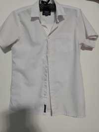Koszula męska biała, krótki rękaw, rozmiar 164cm
