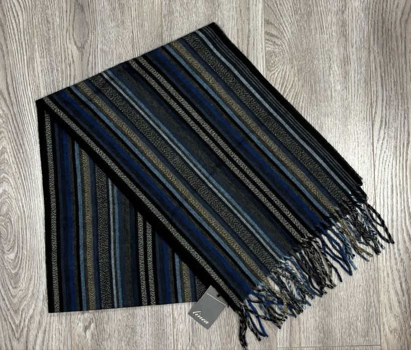 Cashmink Мужской шарф шарфик двухсторонний акриловый акрил полосатый