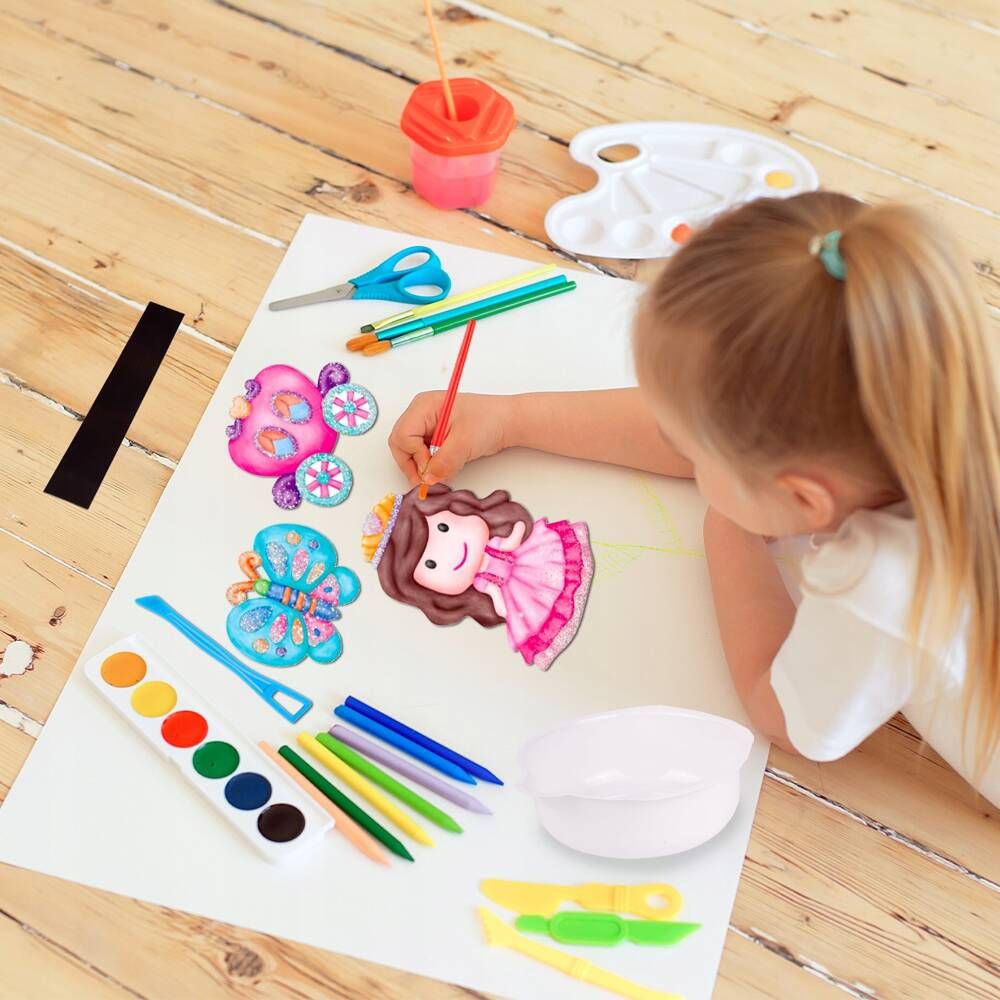 Magnesy Na Lodówkę Księżniczki 6 Sztuk Do Malowania Diy Farby Szablony