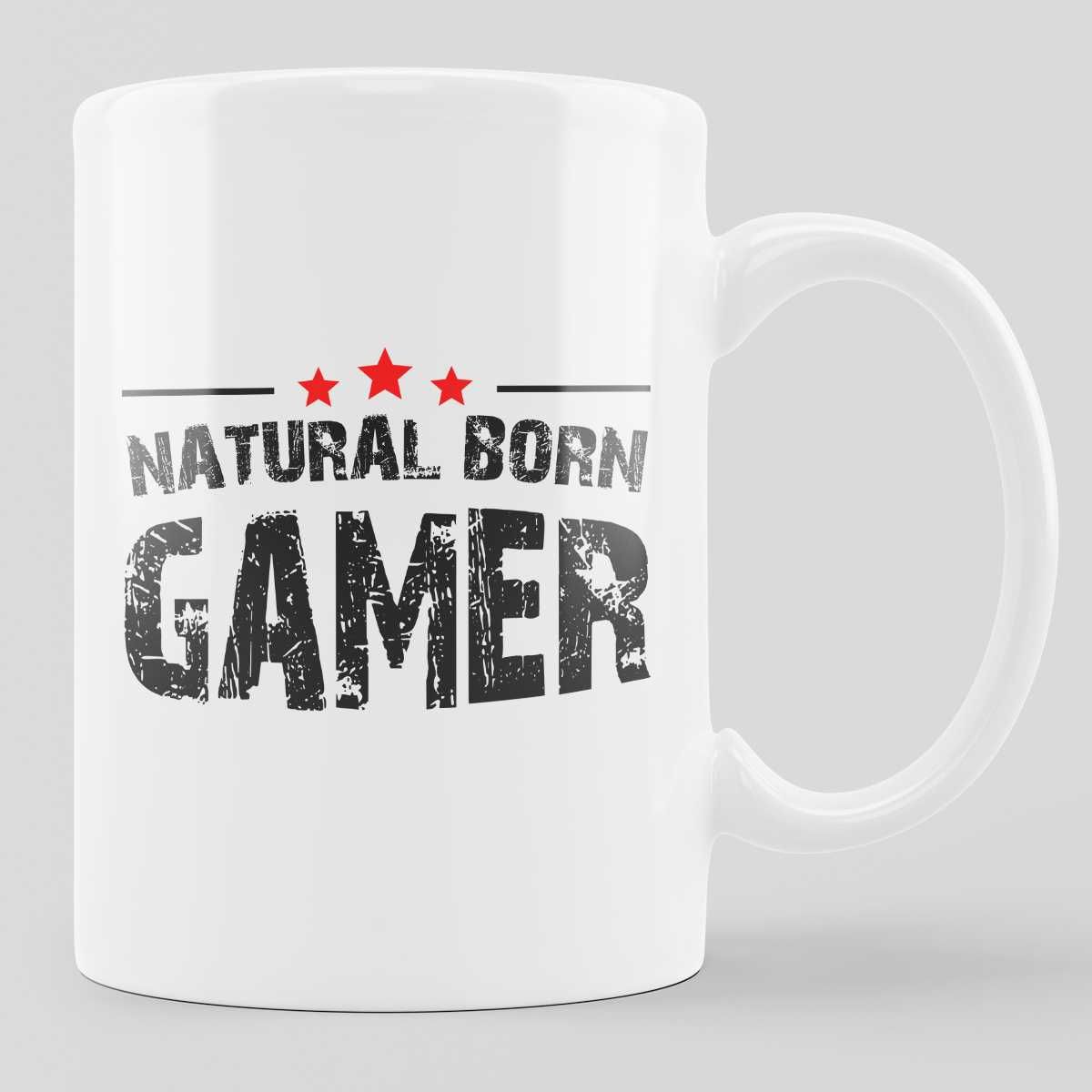 Kubek dla gracza - NATURAL BORN GAMER! - Prezent - Urodziny