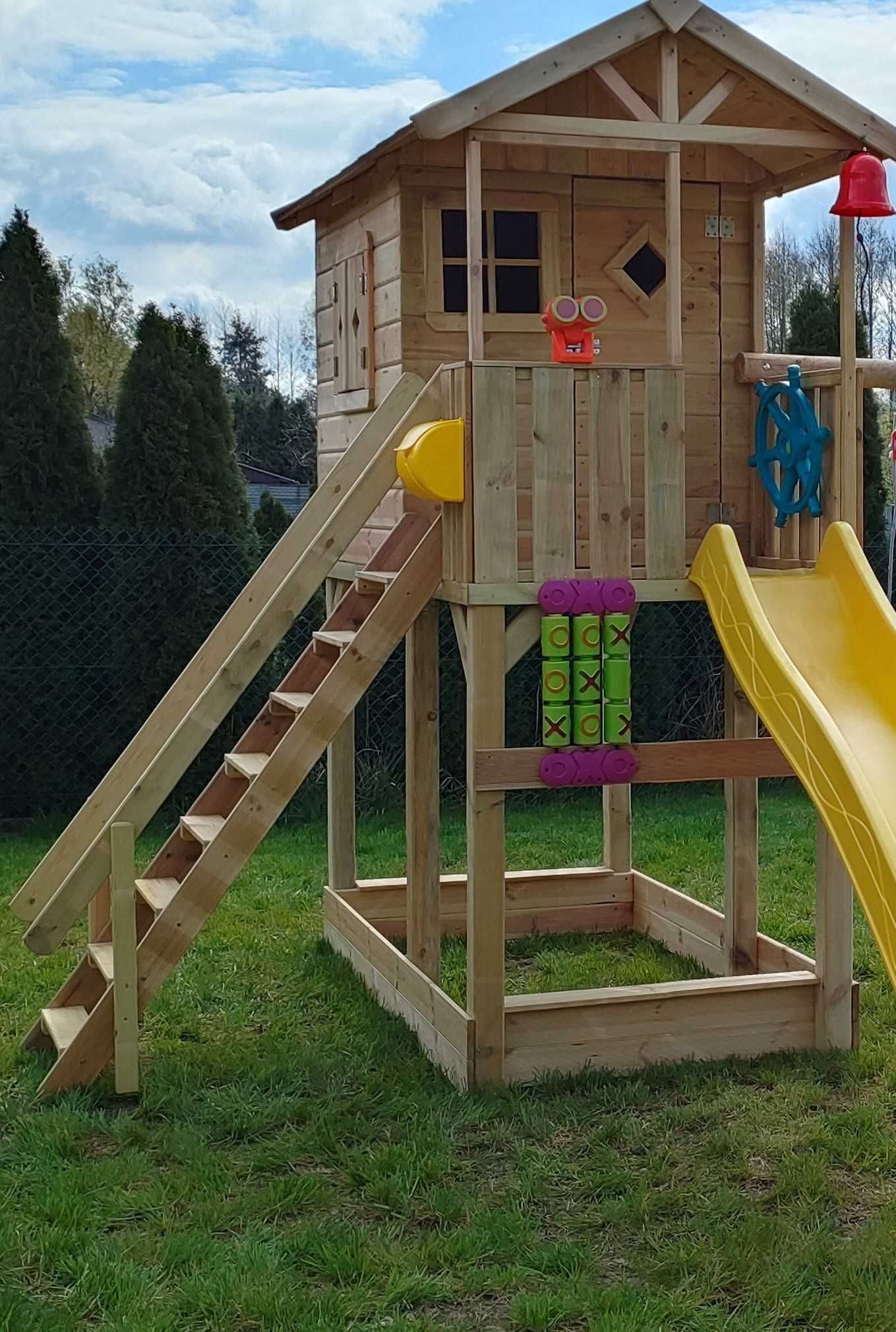 domek dla dzieci drewniany plac zabaw