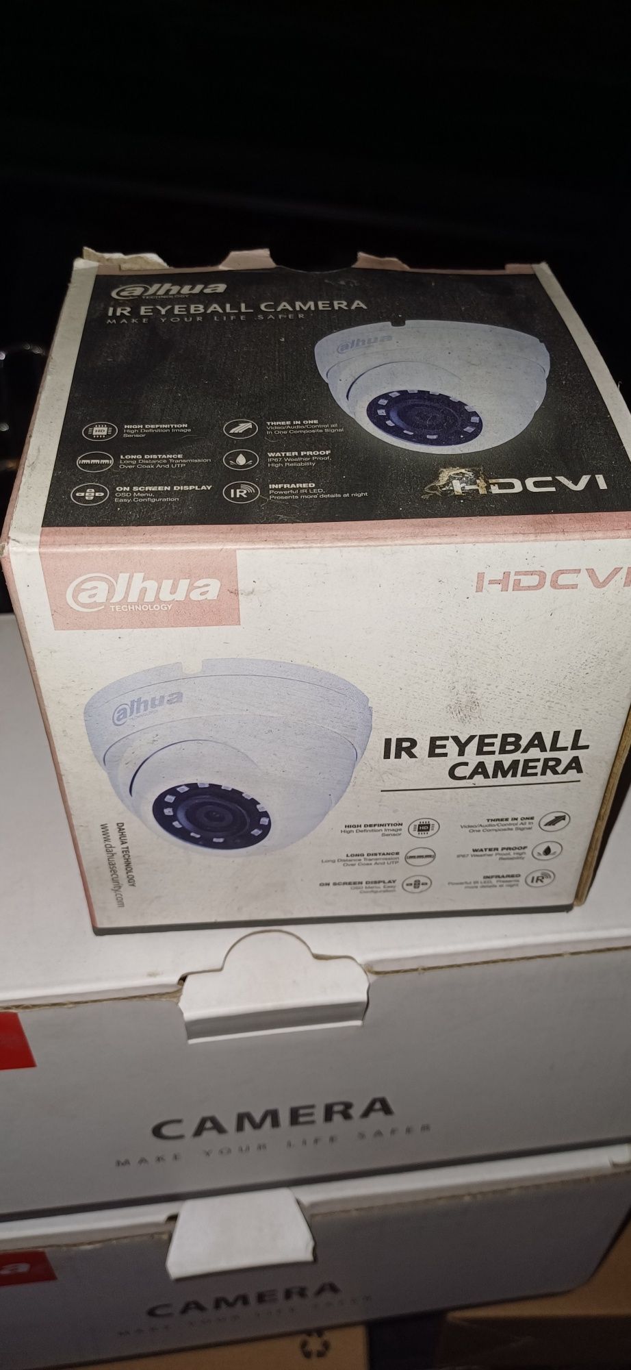 3 câmaras video vigilância da Ajhua completas com suportes