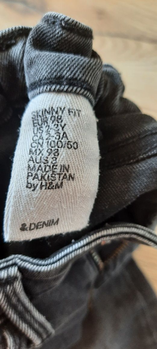 Spodnie jeansy dla dziewczynki 98 H&M