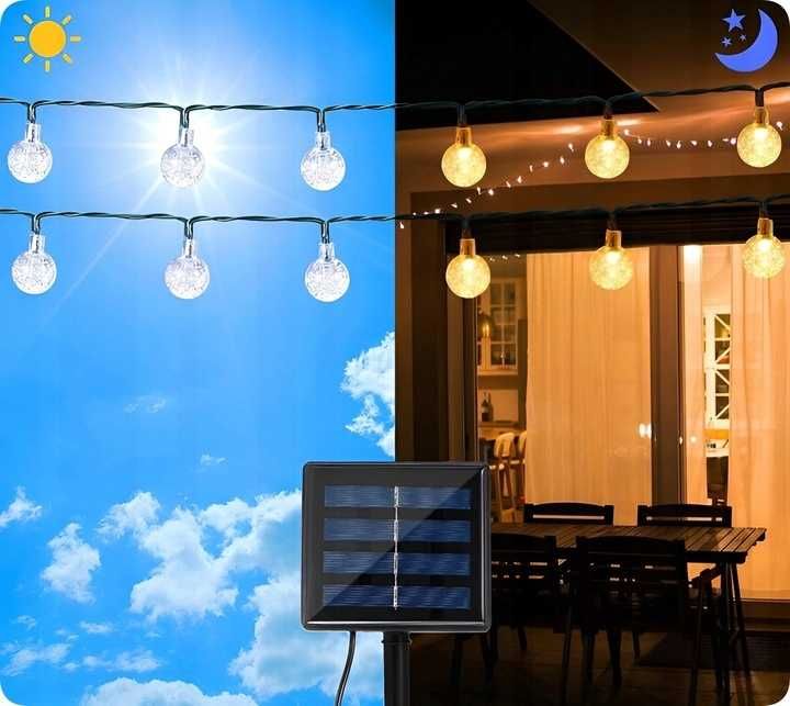 Girlanda Solarna 40 LED Kulki Na Zewnątrz Hit Do Twojego Ogrodu