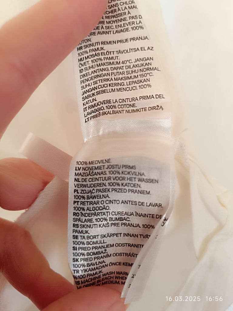 Biała bawełniana sukienka w serduszka H&M r 140
