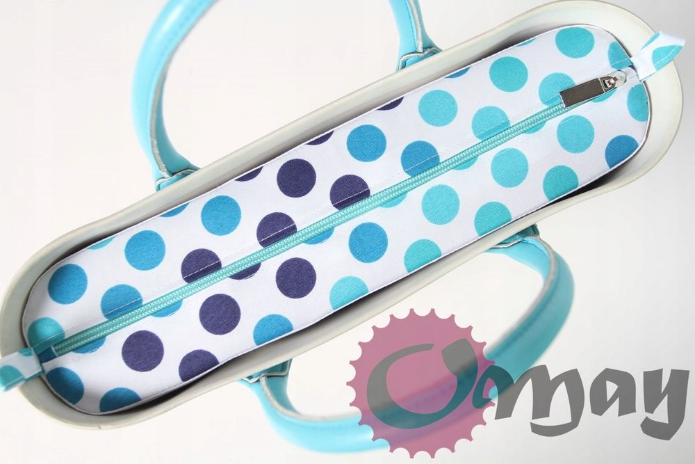 organizer OBAG MINI groszki grochy turskus mięta wkład OMAY