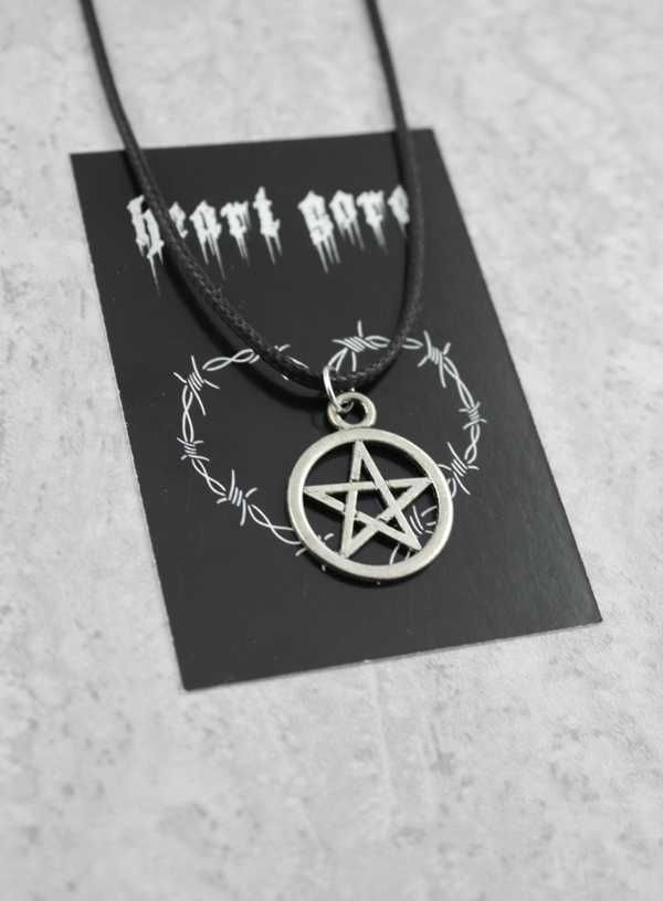 nowy wisiorek pentagram naszyjnik alternative gotycki gwiazda metal