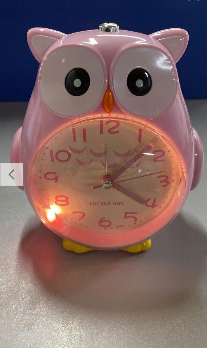 Zegar z budzikiem dla dzieci SOWA