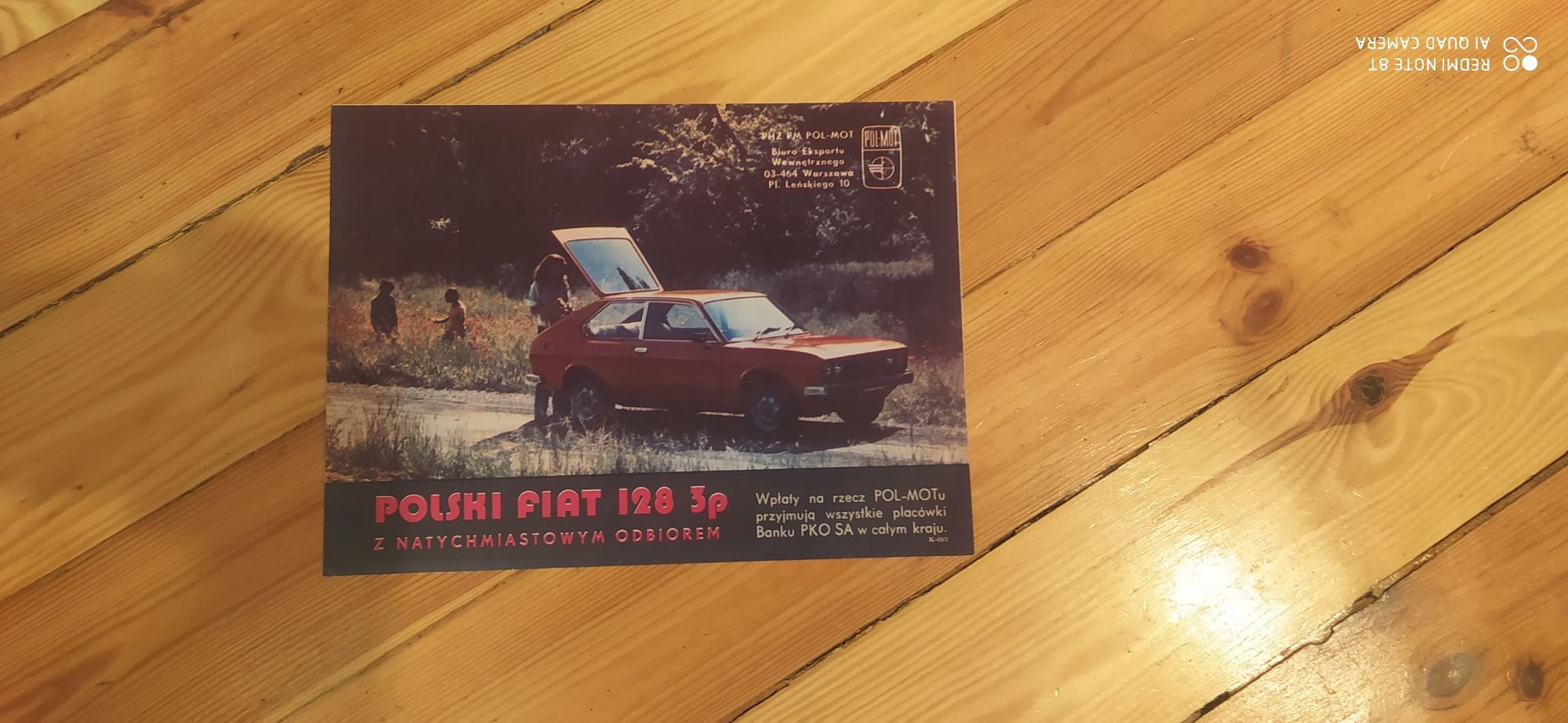 Plakat prospekt Fiat 128 125p 126p Polonez