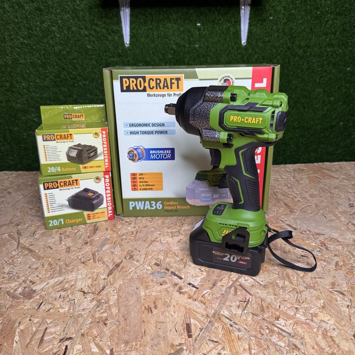 Ударний гайковерт Procraft PWA36 850 Н·м | Безщітковий | 20В