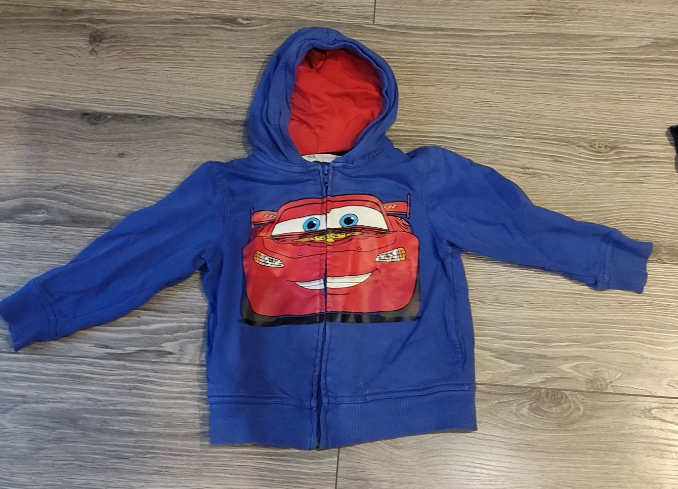 Zestaw bluz z kapturem Zygzak McQueen, H&M, Next roz. 98 - stan bdb
