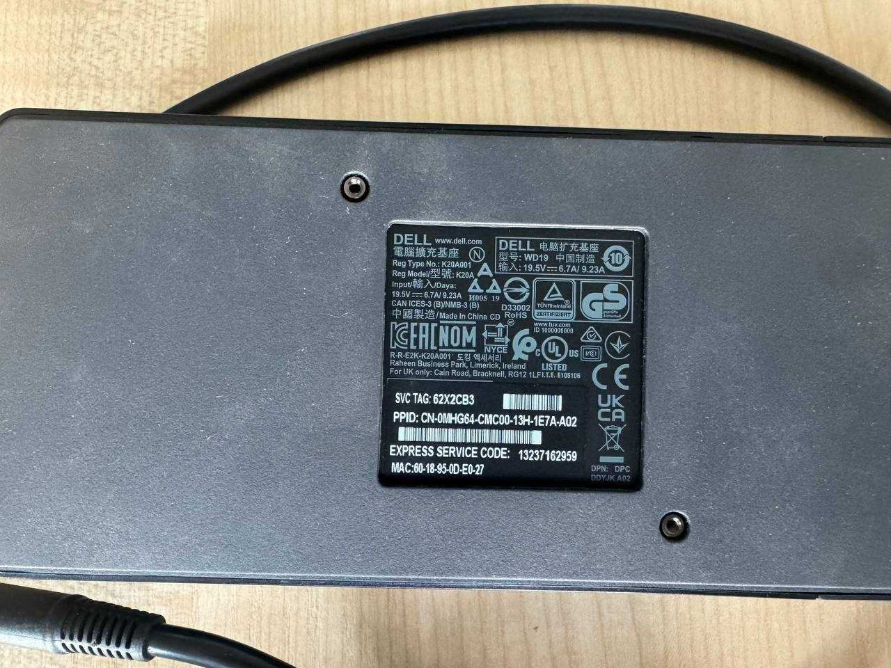 Dell Stacja Dokująca WD19 130W USB-C - HDMI, DisplayPort, USB