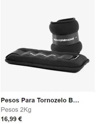 Pesos 2Kg Para Tornozelo Bodytone Sport Zone