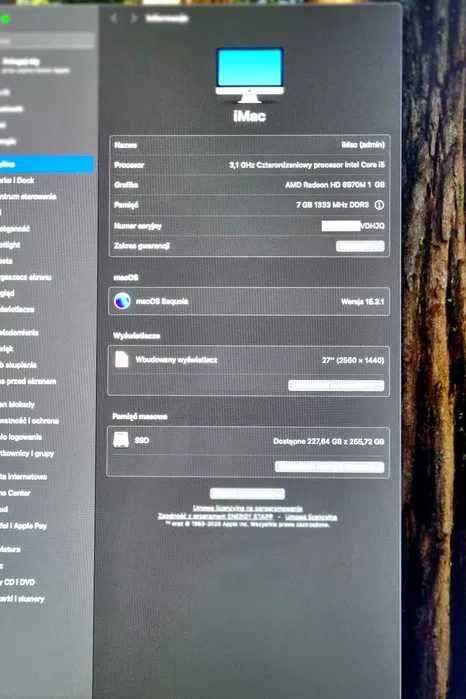 Imac A1312 | i5 | 7GB RAM | 1GB GPU | macOS komputer pc apple SSD