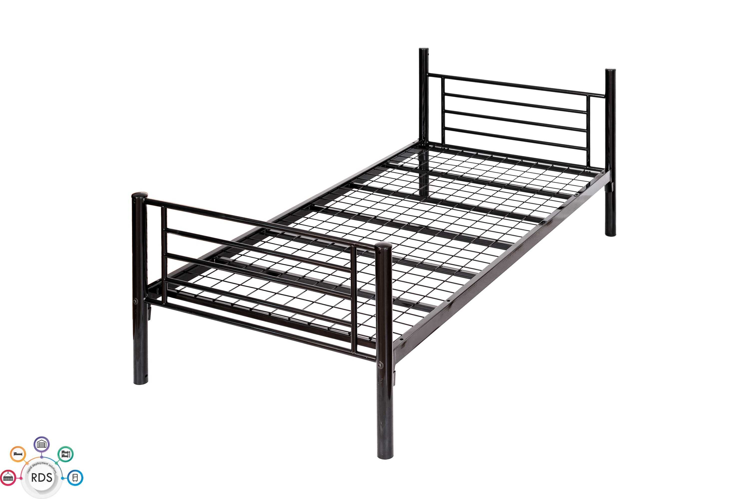 Łóżko piętrowe metalowe lub 2 łóżka pojedyncze wojskowe 90x200 cm