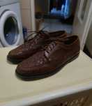 buty półbuty eleganckie 41 brązowe skórzane skóra leather lieder sport