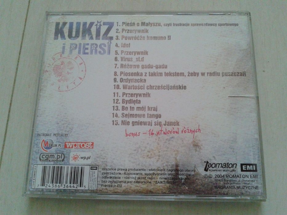 Kukiz i Piersi - Piracka Płyta CD