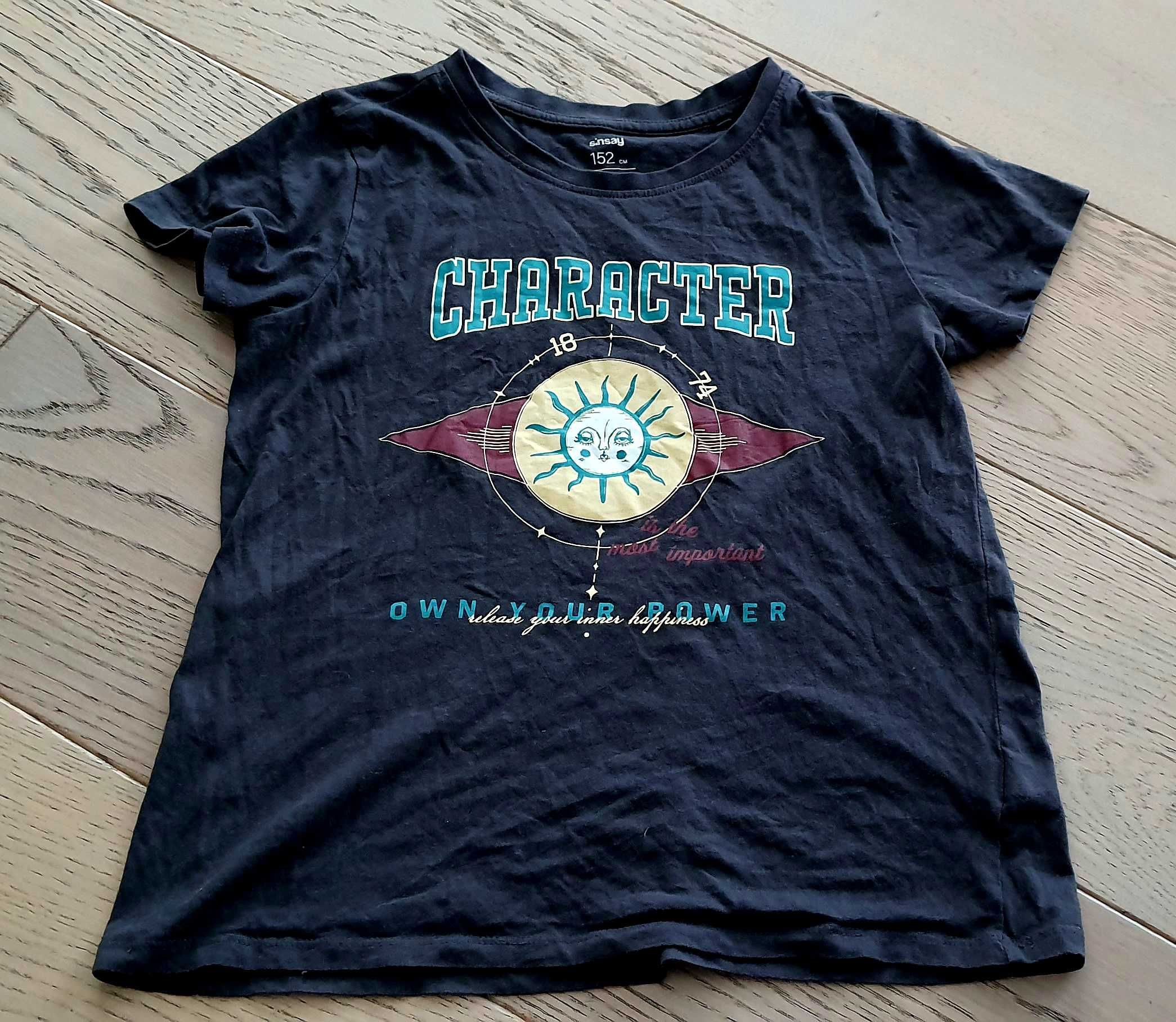 T-shirt 11 12 lat 152 sinsay dla dziewczynki bawełna