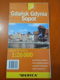 Plan Miasta Gdańsk Gdynia Sopot 2000rok