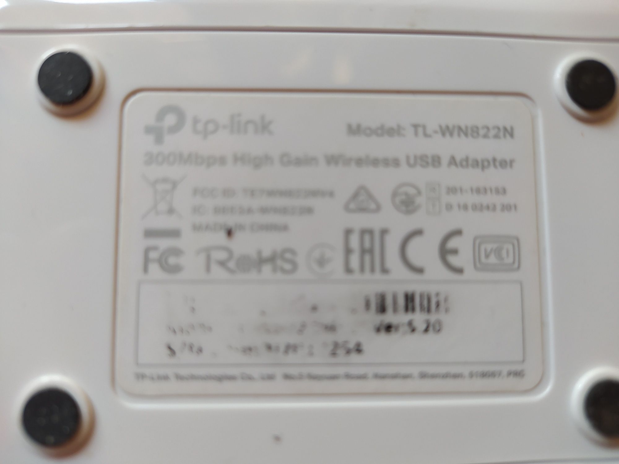 WiFi adapter, TL WN822N.