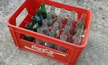 Grade Coca Cola com Garrafas