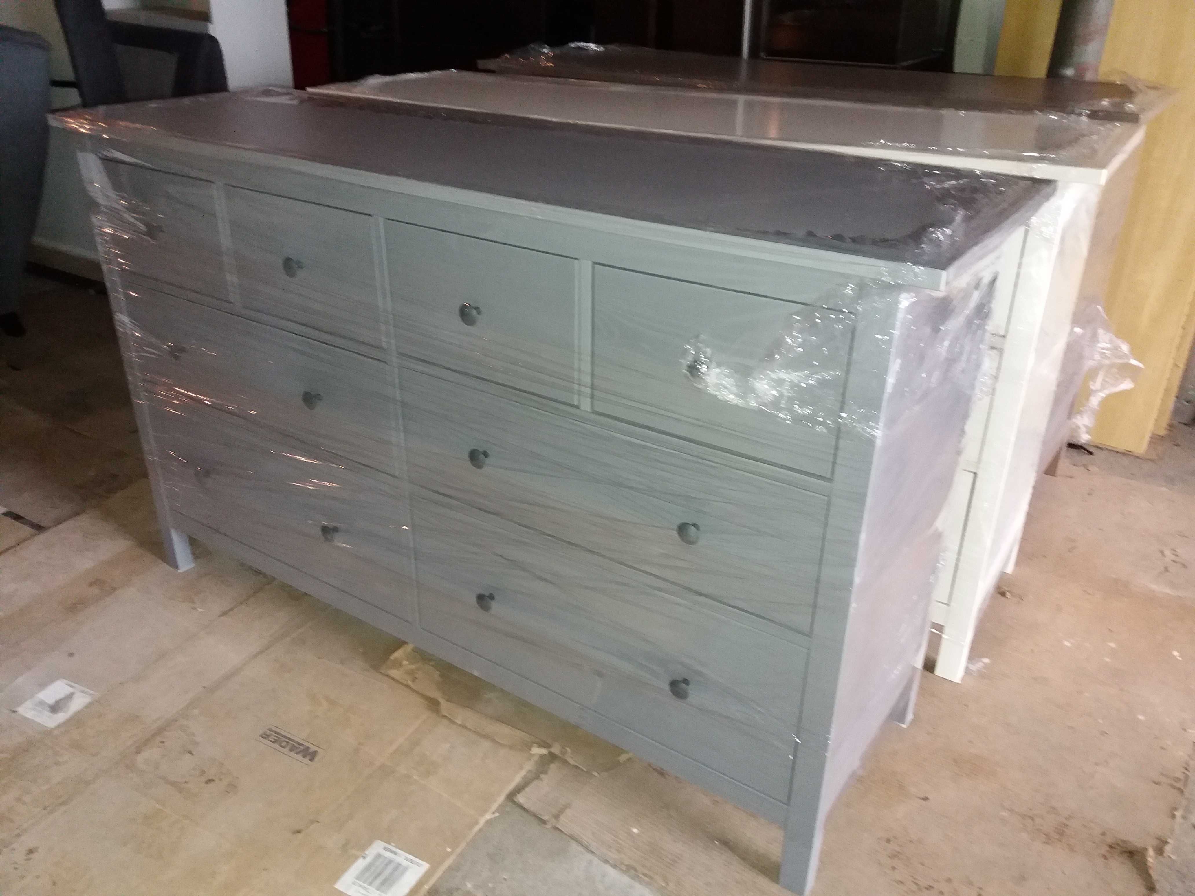 IKEA Hemnes komoda , 8 szuflad, szara  - dostawa gratis