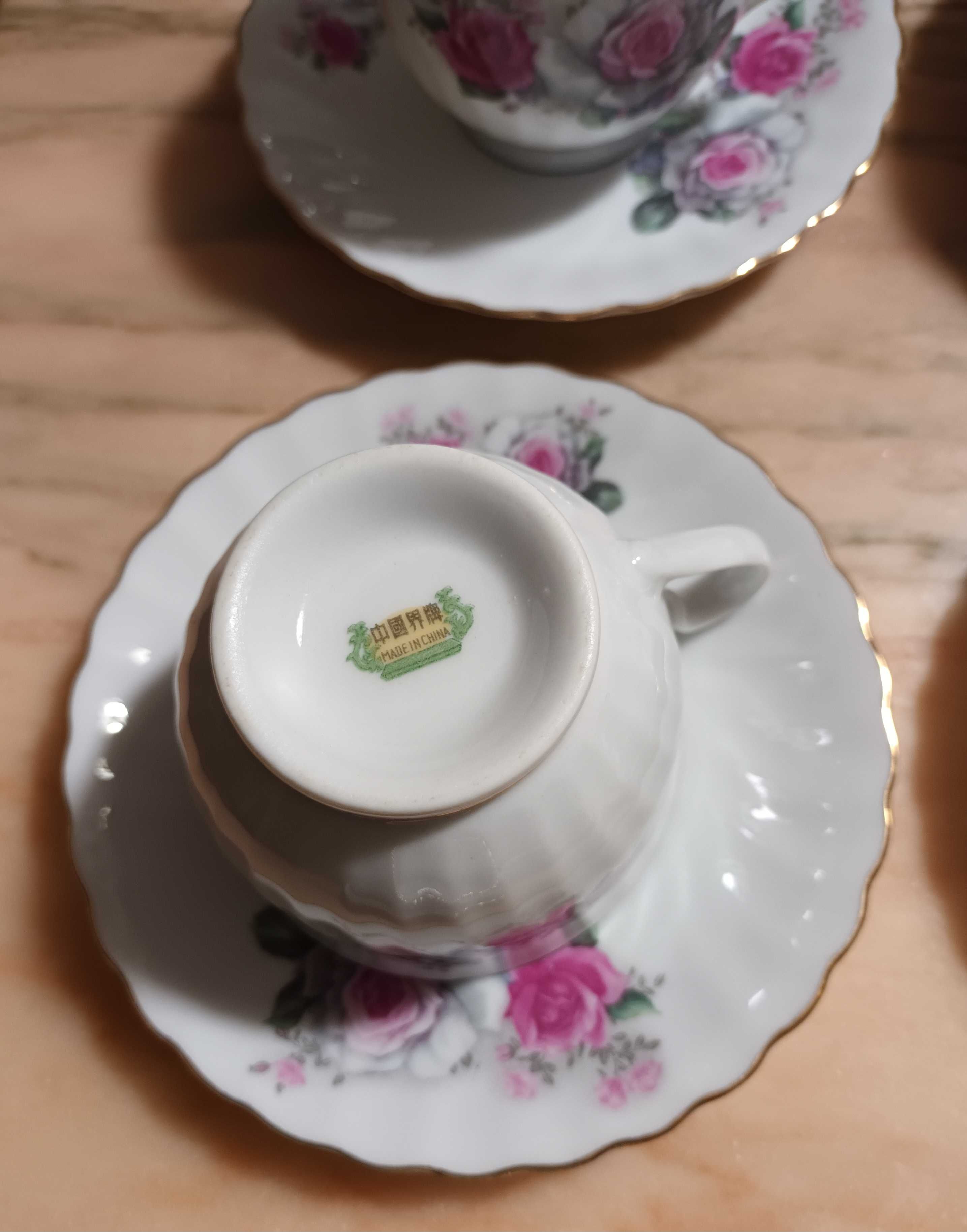 Conjunto de 6 chávenas de chá