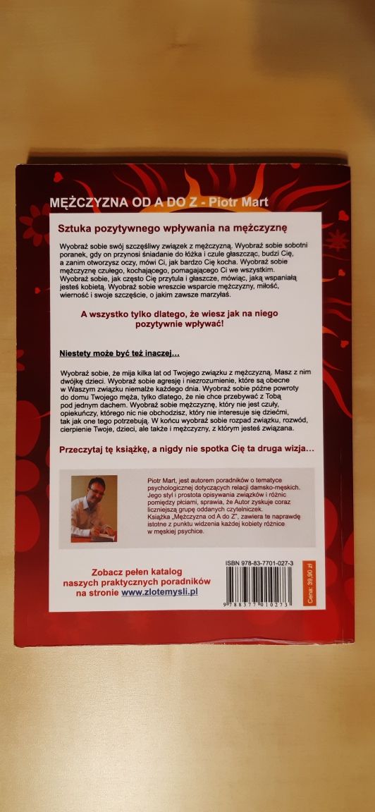 Książka  "Mężczyzna od A do Z", Piotr Mart