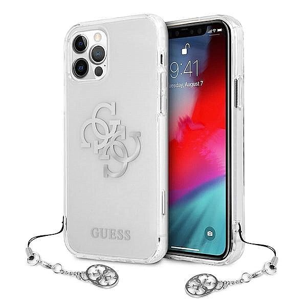 Etui Guess 4G Silver Charms Collection na iPhone 12 Pro Max - przezroc