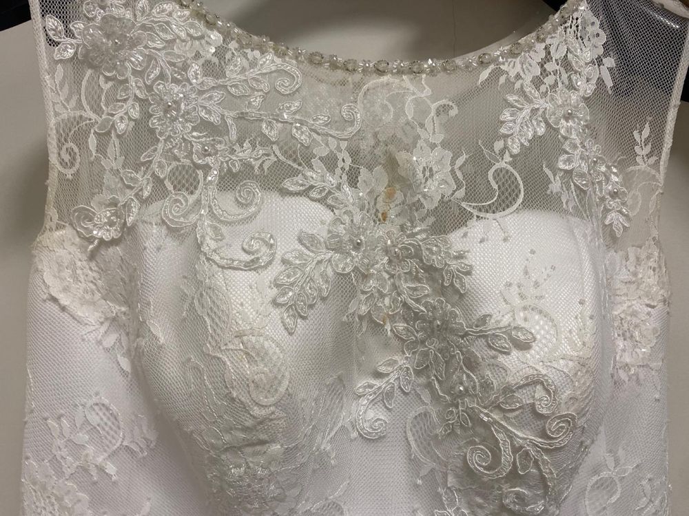 Suknia ślubna na kole litera A plus size 44 46