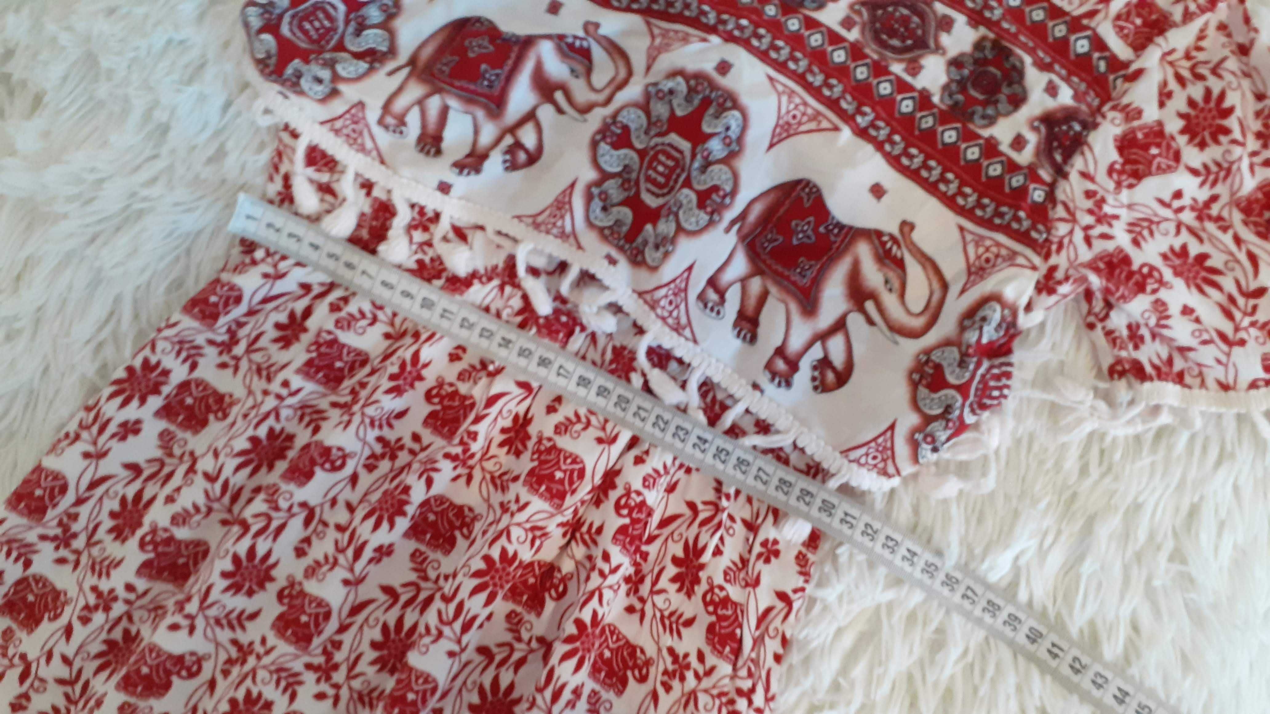 Sukienka maxi orientalna Boho indyjska w słonie
